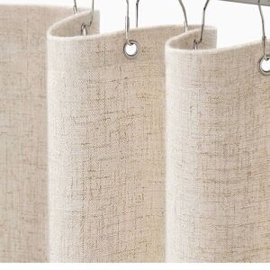 Linen Shower Curtain Beige